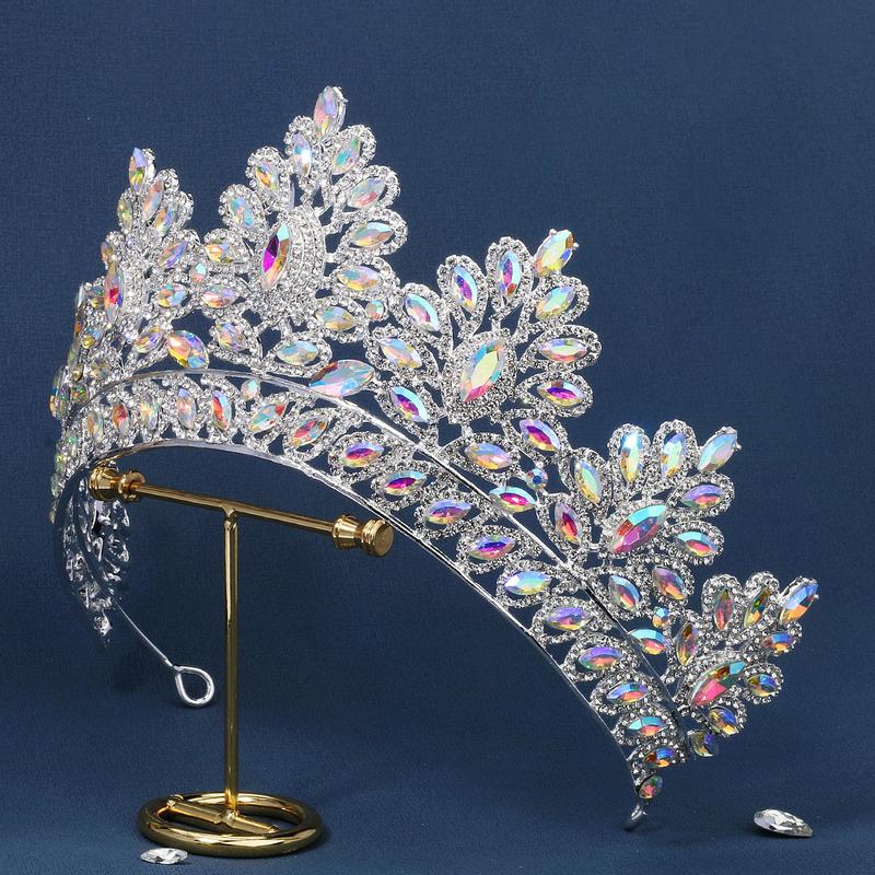 Product Introduction of Quality   Bridal Wedding Dressing    Baroque Royal  Crown  Pageant Tiaras Crown Molding Headpieces For Queens and King Female Anniversary Birthday Metal Coating  Women  Prom Diadem  Hair Accessories 33