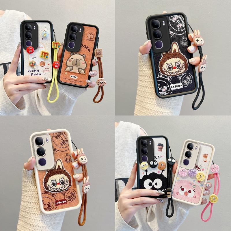 เคสโทรศัพท์ vivo y200 5g เคส vivo v40 lite เคส vivo y200 5g, วัสดุหนัง TPU, การออกแบบตุ๊กตา, กันกระแ