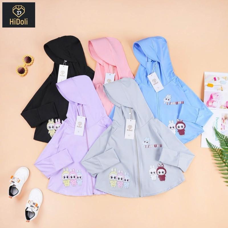 Áo chống nắng in Labubu thiết kế cánh dơi chất liệu thun lạnh mềm mát, nhẹ dịu cho da bé 0