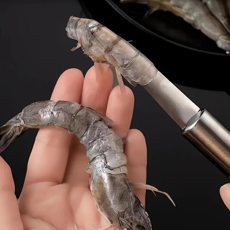 A Stainless Steel Shrimp Peeling Tool, Shrimp Meat Cleaner, Seafood ...