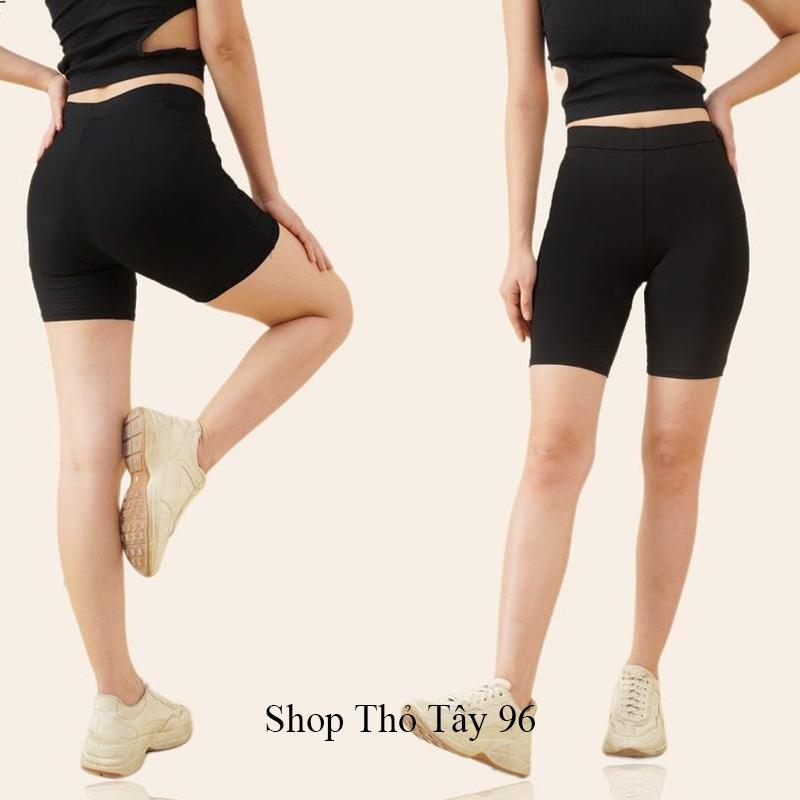 Quần legging lửng nữ trên gối bigsize co giãn bó ôm body dáng quần legging ngố thái nâng mông cạp cao vải cotton dày gym