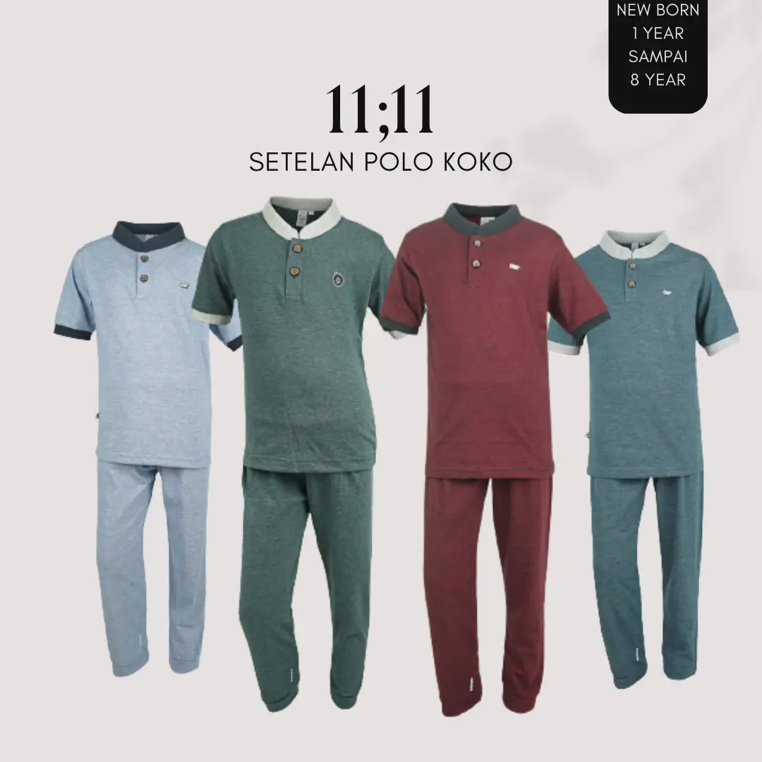 Baju Kaos Polo Shirt Kerah Anak Laki Krah Basic Premium Usia 9Bulan - 8Tahun