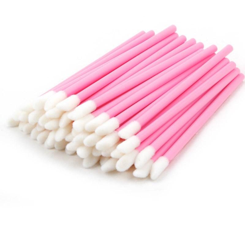 Product Introduction of 50pcs Diposable Lip Brush Makeup Mascara Wands Lipstick Micro Brushes Applicators Cleaner 12
