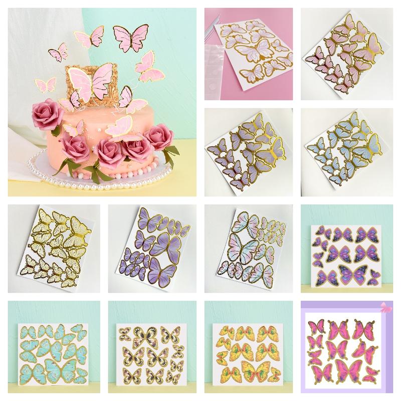 Hiasan Kek Rama-rama, Set 10PCS, Untuk Gadis dan Wanita, Sesuai ...