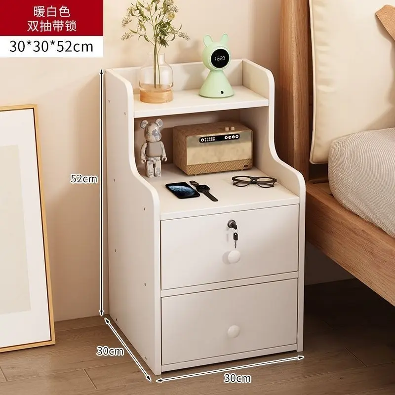 Tủ Để Đầu Giường - Tab Đầu Giường Dáng Cao Có Ngăn Kéo Khóa Gỗ MDF Cao Cấp Kiểu Dáng Sang Trọng 6