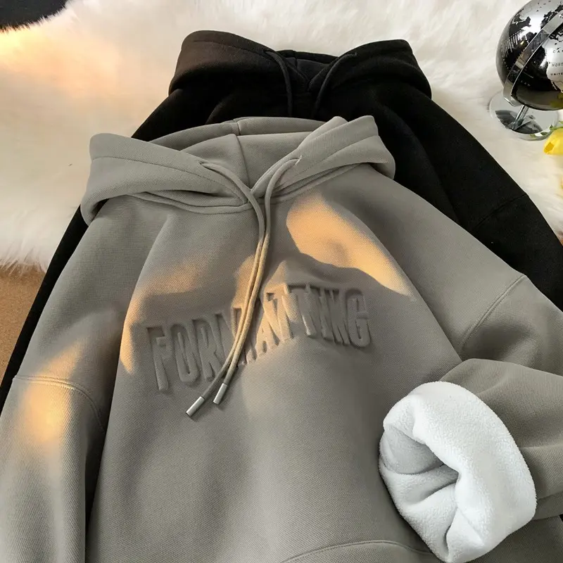 áo hoodie zip Áo Len Nhung, Thương Hiệu Thời Trang Meijia, Dành Cho Nam Giới, Thích Hợp Cho Mùa Thu Và Mùa Đông, Phong Cách Đường Phố Cao Cấp, Áo Khoác Có Mũ Trùm Đầu, Dáng Rộng Vừa Vặn, Dày Dặn, Áo Hoodie Giữ Nhiệt đồ pijama nam