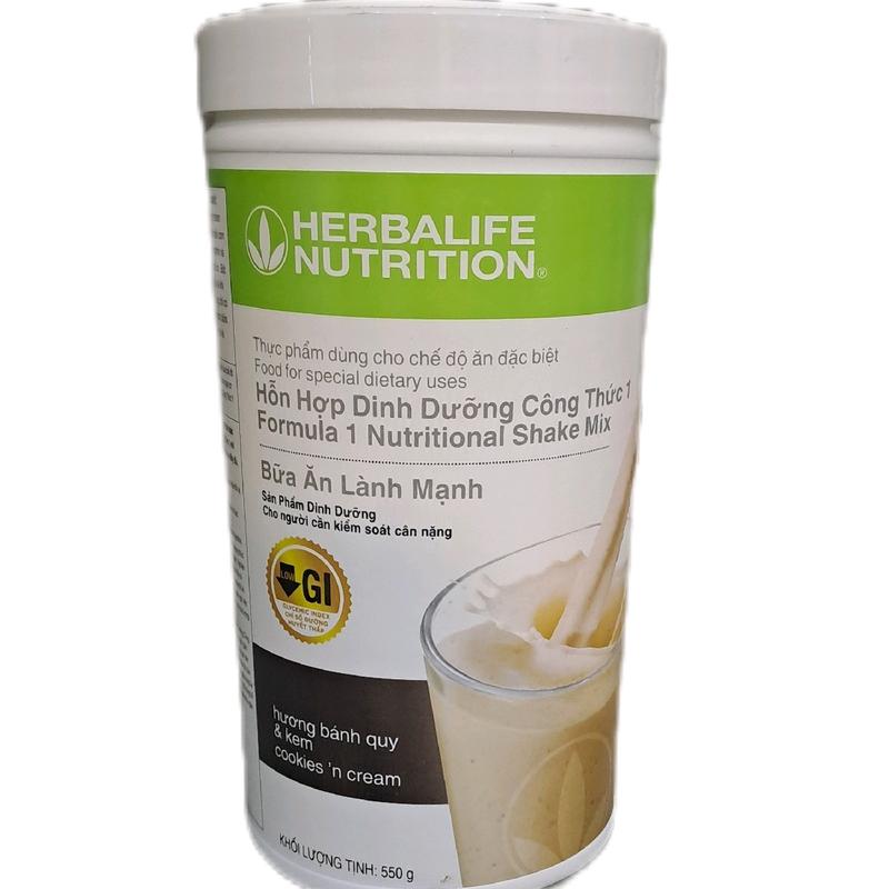 sữa herbalife healthy meal f1 5 vị quy kem , dâu , bạc hà , vani, socola cho người trưởng thành