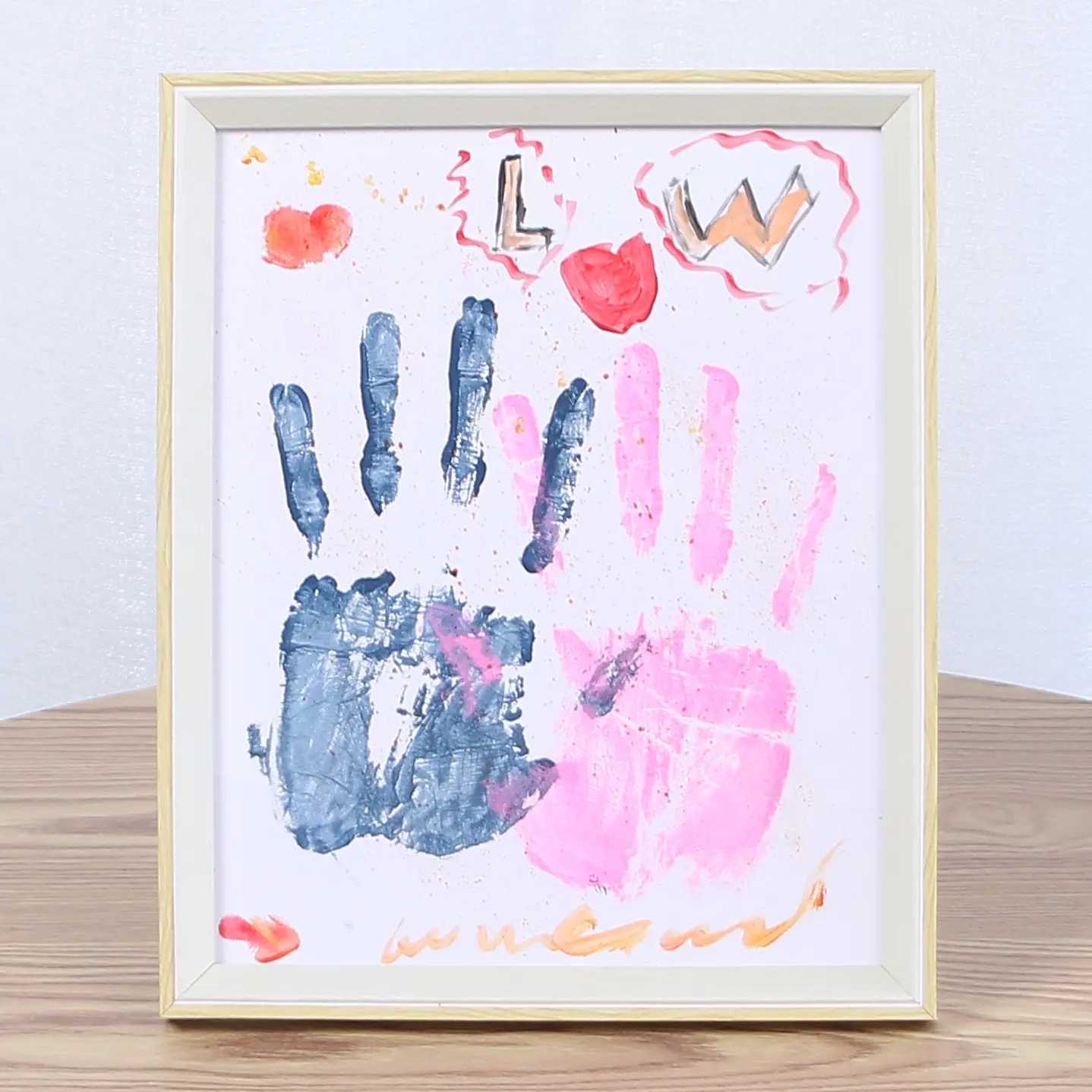 Couple Handprint Frame, DIY Display , Hand and Footprint Gift for Boyfriend Girlfriend