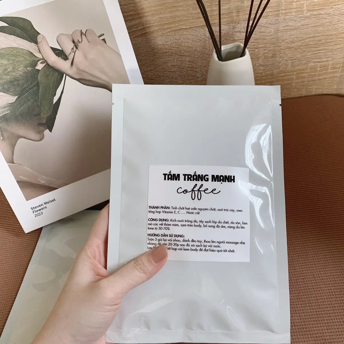 Tắm trắng mạnh Cafe ( dành cho da Body ) Không chứa silicon