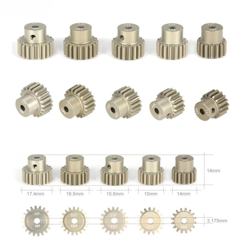 Product Introduction of SCICES Surpass-hobby 32DP Aluminum Teeth 12T-20T Motor Gear Set RC1/10 Car Model Accessories 0