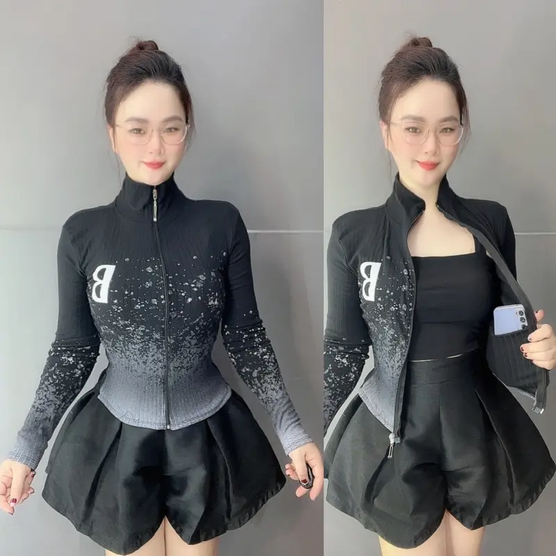 (3 ÁO 100k) Áo Khoác Loang Cổ Trụ Chữ B, Có Túi Trong Mã BL-12 0
