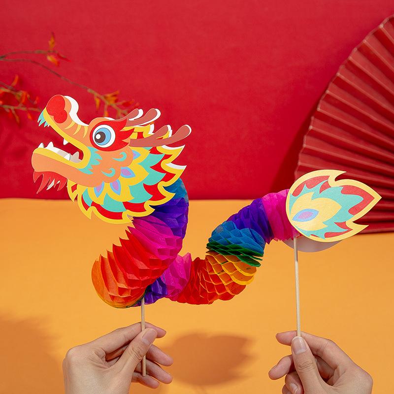 Bao bì thủ công, tự làm, cho trẻ em, cho năm mới Đồ Chơi Múa Rồng, Thiết Kế Sáng Tạo lục  lạc  cầm  tay  cho  bé 7