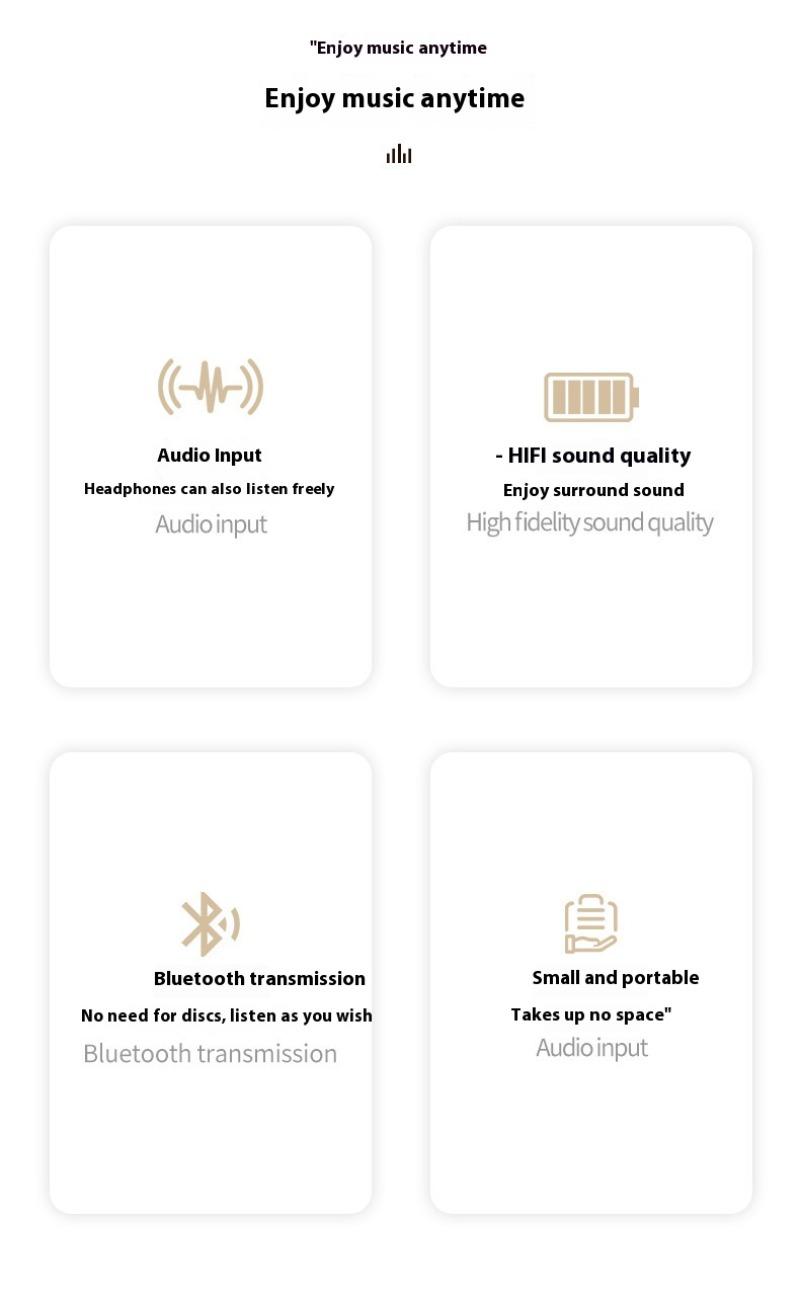 Product Introduction of Portable Retro Bluetooth CD Player All-In-One Audio System for Family Classmates Coworkers Birthday Gift 6