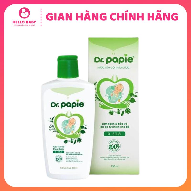 Nước Tắm Thảo Dược Dr Papie Giúp Giảm Mẩn Ngứa Và Rôm Sảy, Hỗ Trợ Làm Sạch, Mát Da Bé Cho Bé