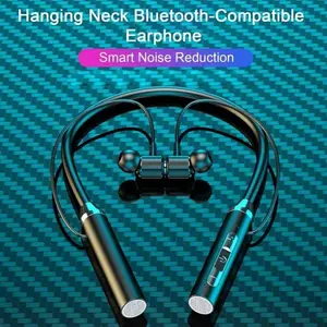 G01 Bluetooth Earphone Wireless Headphone Magnetic Sport Neckband Neck-hanging TWS Earbuds Headset Ponsel Laptop