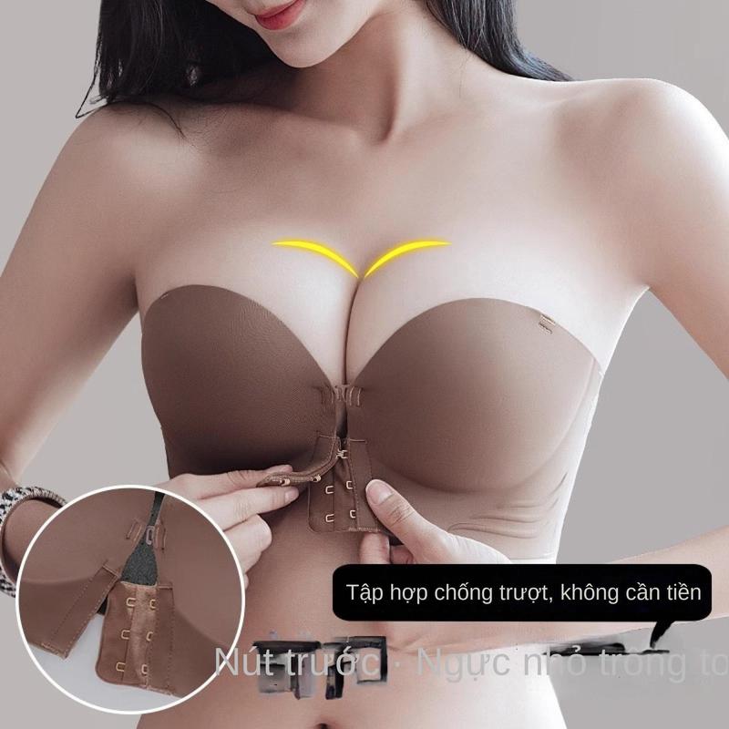 【32-38AB Đồ Lót Không Dây, Dây Đeo Khóa Phía Trước, Dành Cho Nữ, Chống Trượt, Độn Ngực, Ngực Nhỏ Vô Hình Không Dấu Vết, Áo Ống, Chống Chạy, Thoáng Khí, Áo Ngực Thoải Mái, Trung Tâm Mua Sắm Thời Trang FAFA VNM