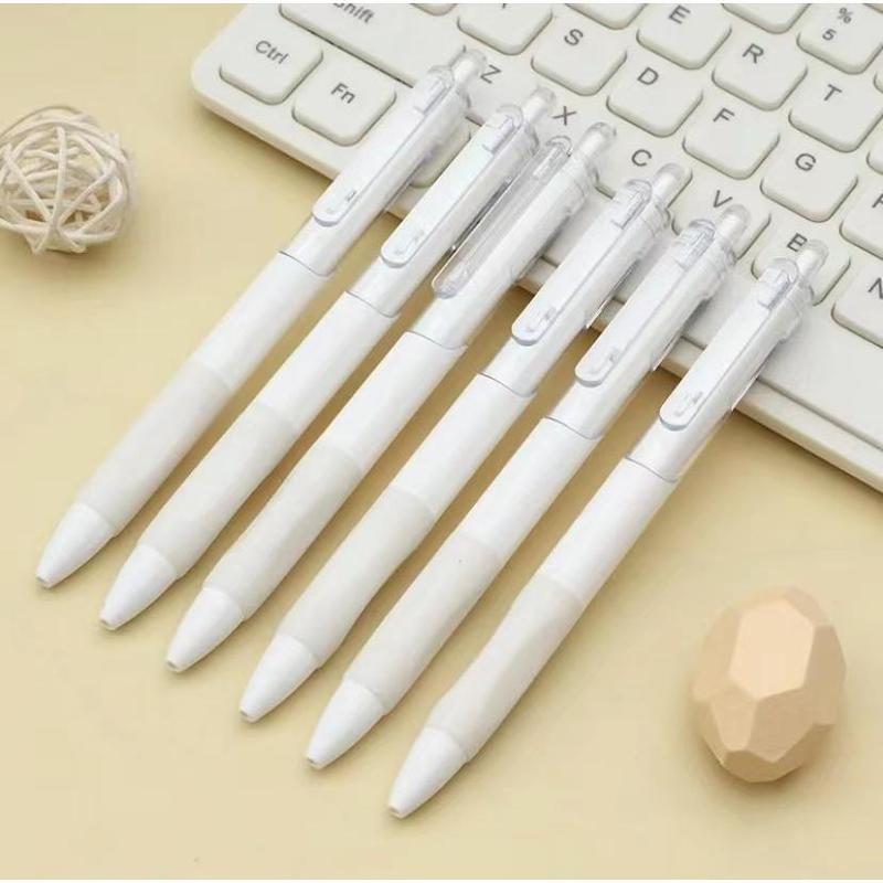 Gel Pen Pulpen 6PCS DAN 5PCSGel Retractable Tinta Hitam 0.5mm  /PULPEN GEL MEKANIK POLOS ISI /alat tulis murah 2