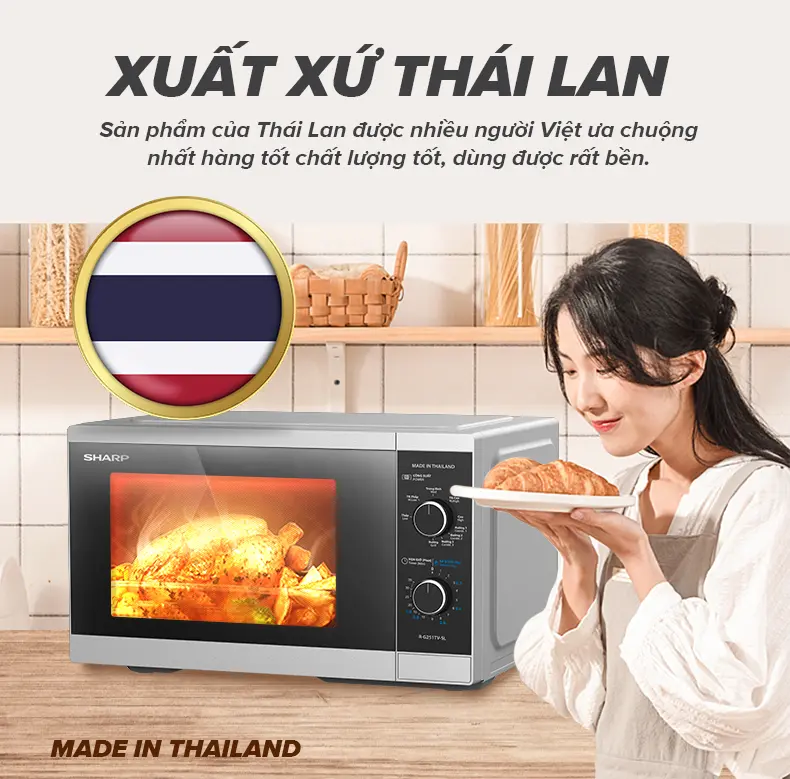 Lò Vi Sóng Cơ Có Nướng Sharp R-G251TV-SL/BK 25L [5 Mức Công Suất] - Bảo Hành 12 tháng 5