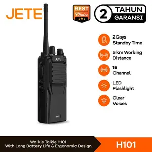 JETE HT H101 Handy Talky 16 Channel Jarak 5km - Garansi 2 Tahun
