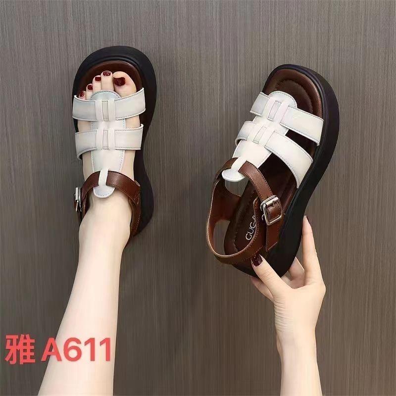 Product Introduction of Dép La Mã Đế Xuồng Da Thật, Hàng Mới Về Năm 2024, Dành Cho Nữ, Phong Cách Thường Ngày Đế Mềm, Thích Hợp Cho Mùa Hè, Siêu Hot, Dễ Phối Đồ, Thiết Kế Đế Mềm, Kiểu Muffin, Phong Cách Phương Tây DéP GiàY 5