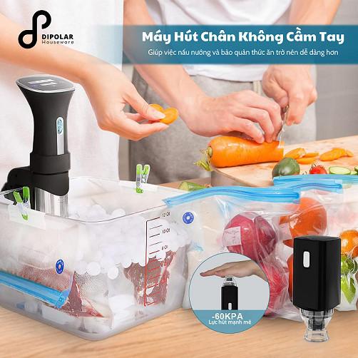 Máy Hút Chân Không Cầm Tay Đa Năng DIPOLAR Dùng Trong Bảo Quản Thực Phẩm, Túi Zip Đựng Quần Áo (Không Có Túi) - DMHCK01 1