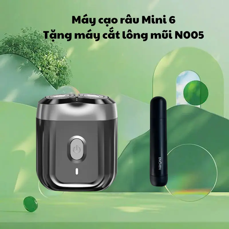 Máy cạo  Enchen Mini 6 tặng máy cắt tỉa lông mũi Enchen N005 máy  cạo râu 0