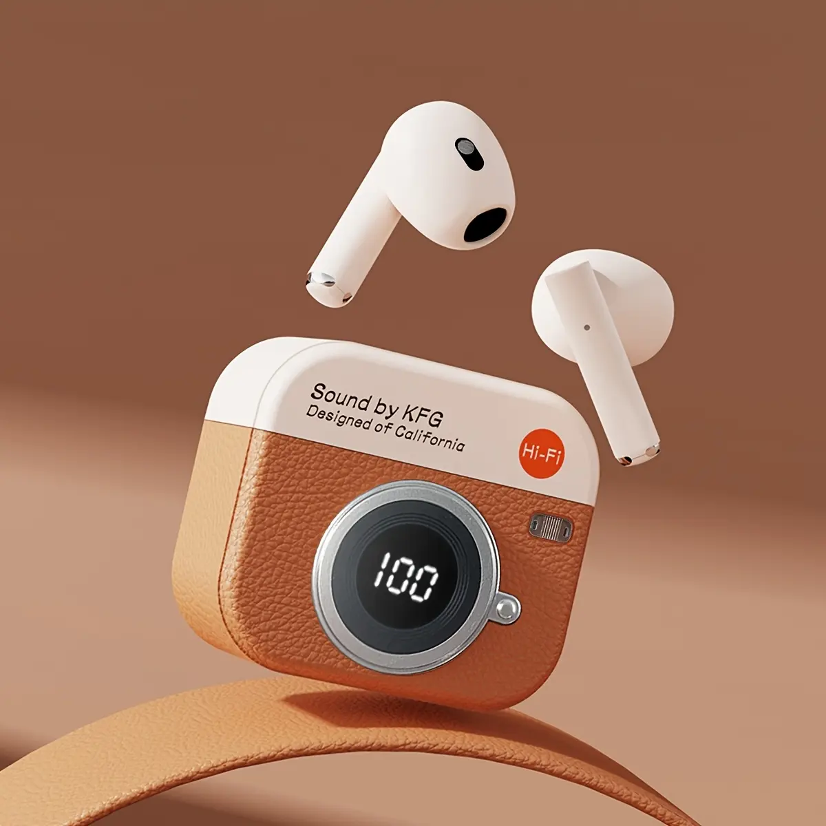 True Wireless Semi-In-Ear Headphones, 9D HIFI Stereo, HD Call, Dolby Sound, Touch Control, Non-Waterproof, for Android/iPhone, 180mAh Rechargeable Lithium Polymer Battery, Type-C Charging, 2.5W-5W, Call Contro