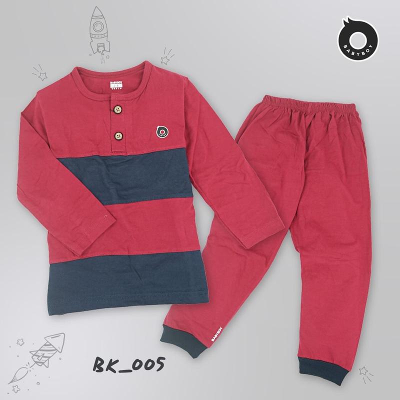Baju Kaos Kombinasi Warna T Shirt Anak Laki Basic Premium Usia 9Bulan - 8Tahun 3
