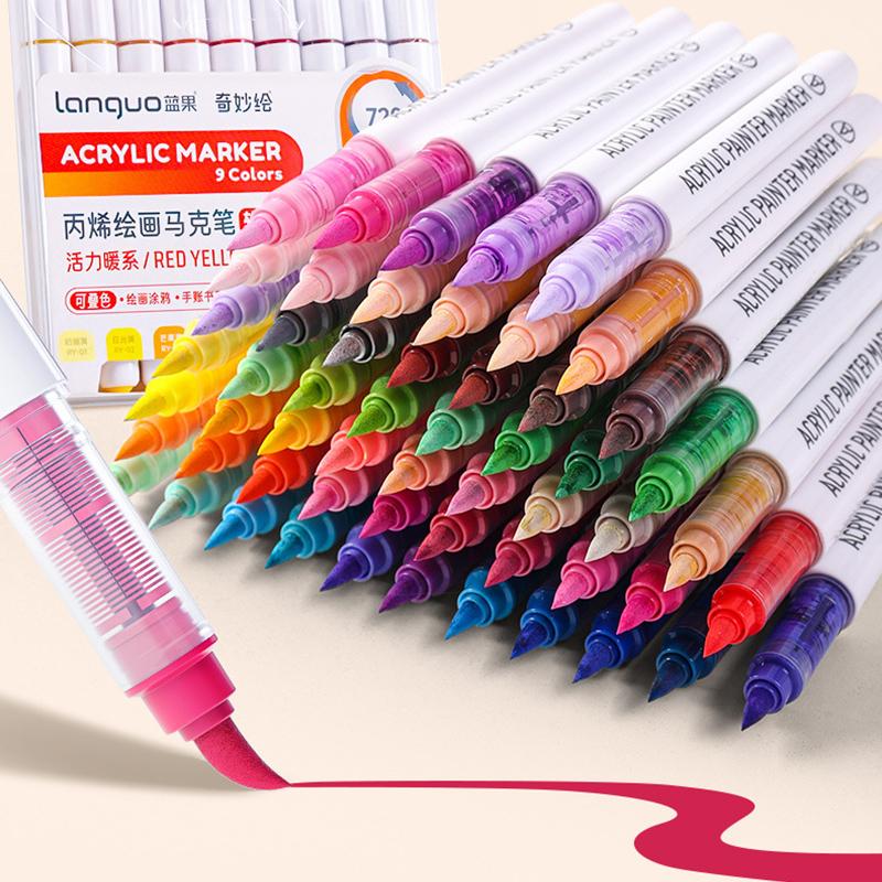  Bút Đánh Dấu Sơn Acrylic Nhiều Màu Cọ Nylon Mềm Không Thấm Nước Bút Đánh Dấu Phấn Lỏng Thích Hợp Cho Thủy Tinh Đá Kim Loại Thủy Tinh Gỗ Giấy Nhựa Vẽ Tranh Đồ Dùng Nghệ Thuật 