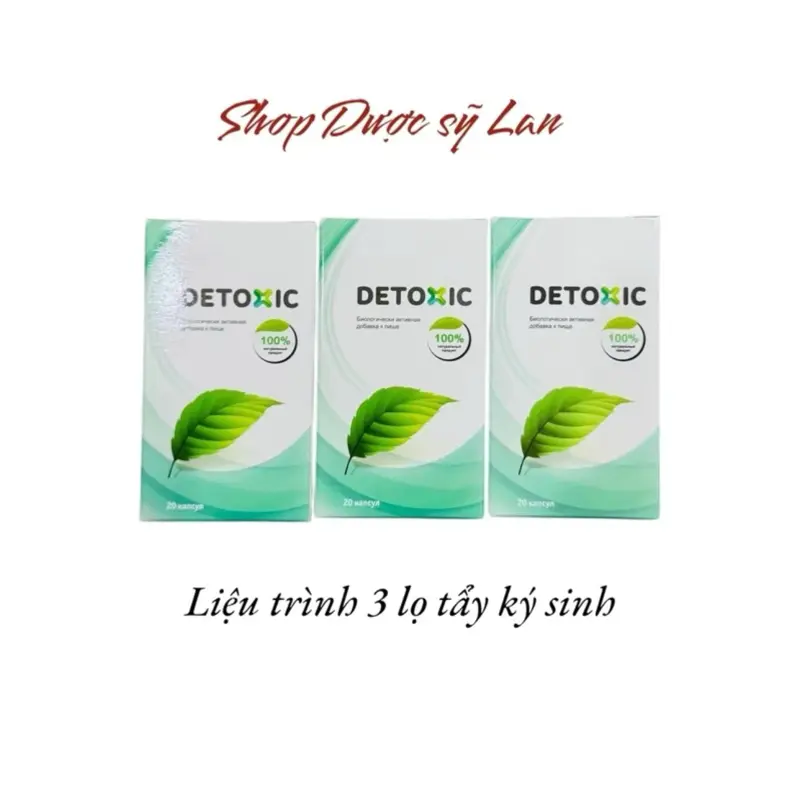 3 lọ Detoxic mẫu mới nhất hỗ trợ đào thải ký sinh, hỗ trợ các vấn đề ngứa do ký sinh gây ra . 3 lọ ( nội địa Nga ) 1
