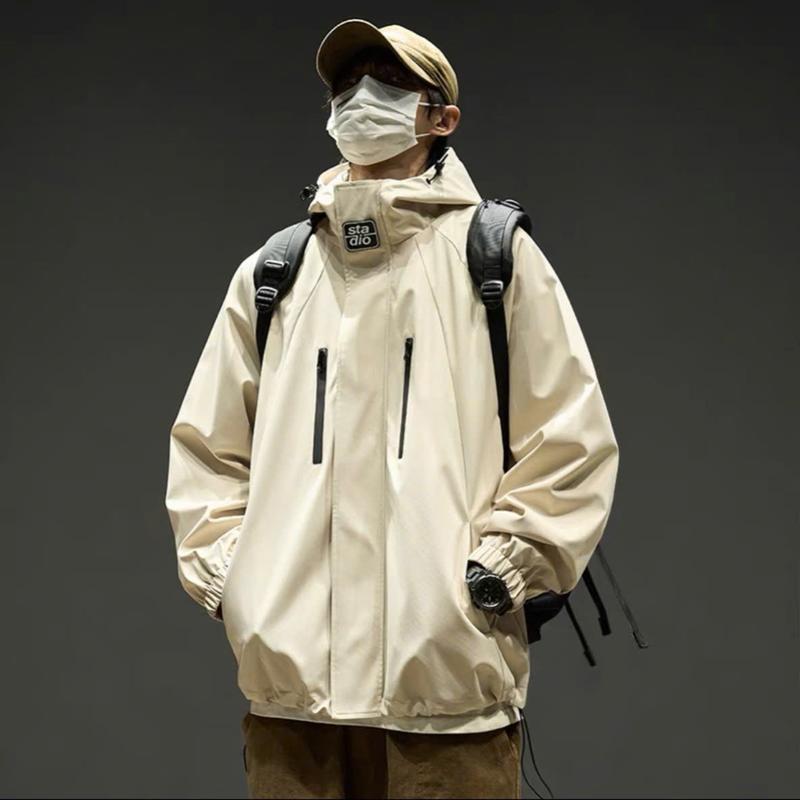Áo khoác gió nam nữ 2 khóa mũ liền chất vải gió tráng bạc lót lưới