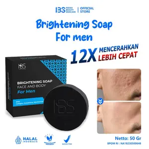 IBS BRIGHTENING SOAP FACE AND BODY FOR MEN 50gr - Sabun 12x Mencerahkan Lebih Cepat Untuk Pria ORIGINAL BPOM