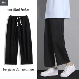 Celana Olahraga Kasual pria Celana kulot celana gombrong cowok celana panjang hitam polos pria training pants Straight sweatpant kerja formal karet  loose  casual