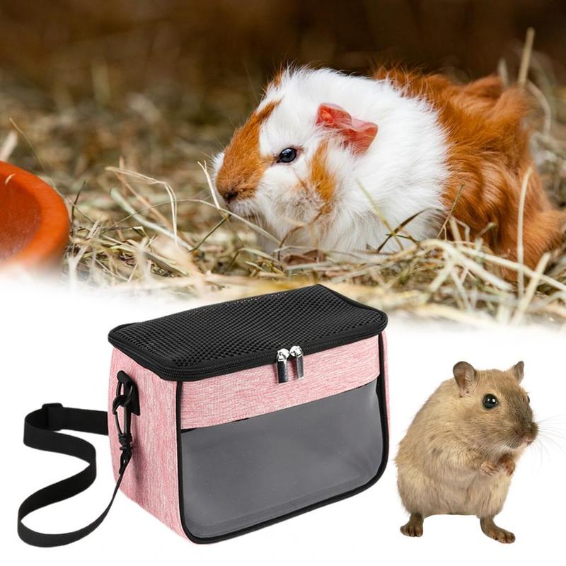 Product Introduction of Hamster Carrier Bag with Removable Liner Pet Travel Bag Transparent Window Hedgehogs Chinchillas Ferrets Small Pet Carrier Bag 21