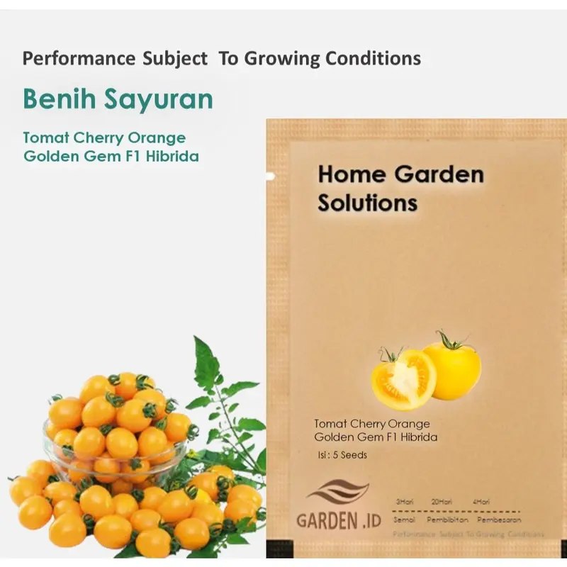 Garden Id Bibit Benih Tanaman Aneka Tomat Cherry Varian Sayuran Unggulan Tomat Cherry Kuning Golden Sweet Lengkap di Garden id 8