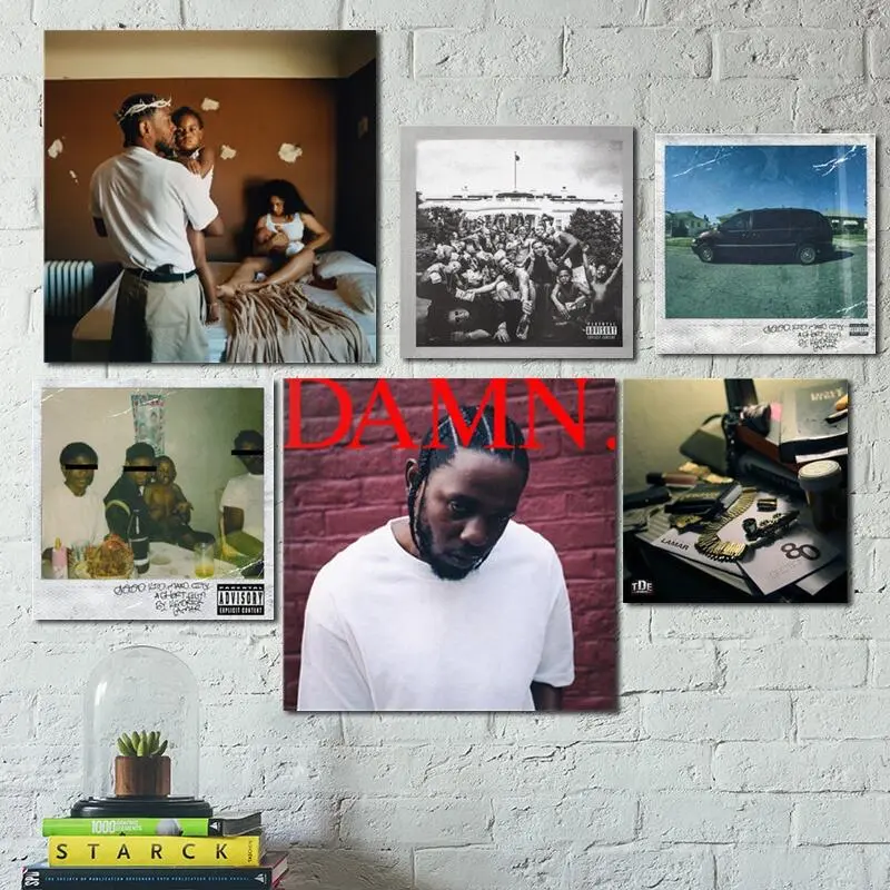 Poster Nhạc Pop, Kendrick Lamar, Miếng Dán Tường Bìa Album, Rap, Hip Hop, Rapper, Ca Sĩ, Kung Fu Kenny Lama Ảnh Cuộc Sống Áp Phích, Bộ 21 Tranh Treo Tường