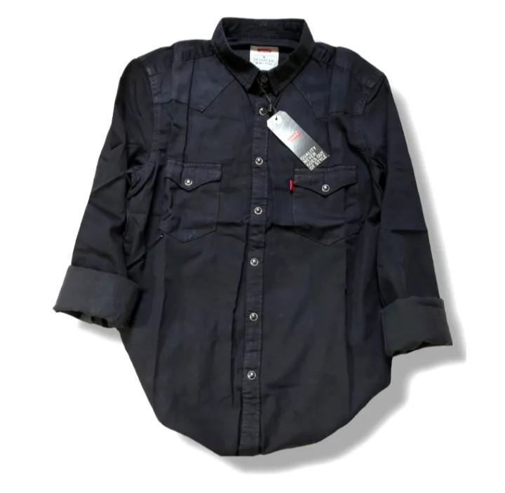 Product Introduction of Kemeja Denim Pria Lengan Panjang/Kemeja Jeans Model Distro High' Quality Kemeja Denim Pria Size M, L, XL Panjang 3