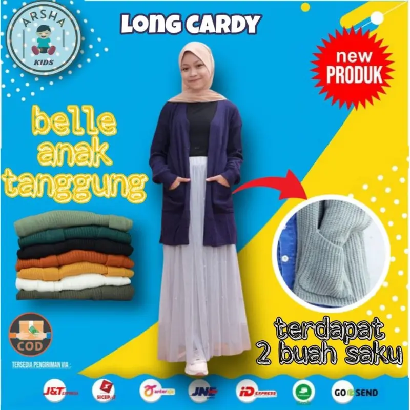 CARDIGAN RAJUT ANAK PEREMPUAN TANGGUNG 12 TAHUN SWEATER KARDIGAN TEBAL MURAH LONG CARDI 0