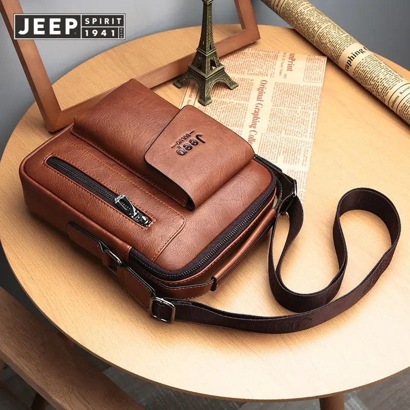 Túi Đeo Vai Nam, JEEP SPIRIT, 1941 ESTD, Phong Cách Công Sở Thường Ngày Thời Trang, Ba Lô, Cầm Tay, Túi Đeo Chéo Bag Nhung 0