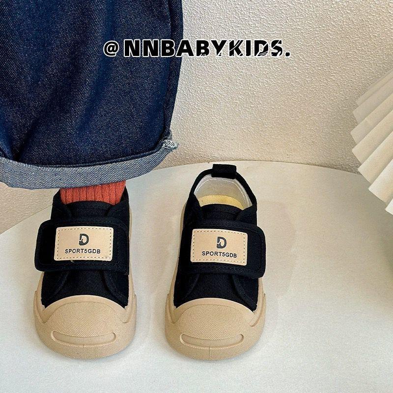 Product Introduction of 2025 [2057 People Collected] Korean Style Children's Canvas Shoes Spring and Autumn New Boys' Low-top Sneakers Girls' Open-toe Cloth Shoes Velcro Indoor Shoes 1