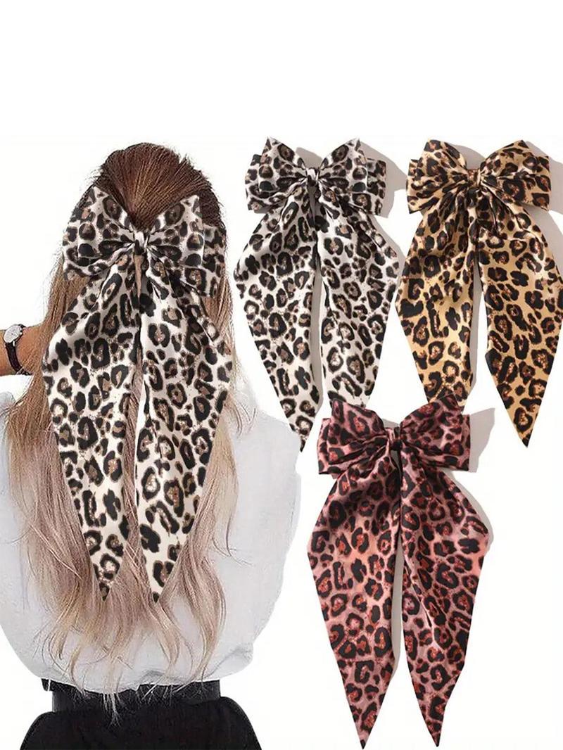 Product Introduction of Leopard Print Big Bowknot Decor Hair Clip, Elegant Hair Accessories for Women & Girls, Minimalist Headwear Suitable for Thick Hair 17