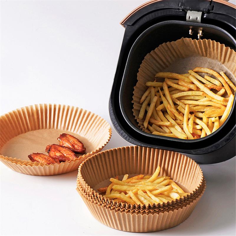 Air Fryer Disposable Paper Liner Non-Stick Oil-proof Parchment Mat for Cooking Microwave Oven Sheets Special Baking BBQ Roasting 4