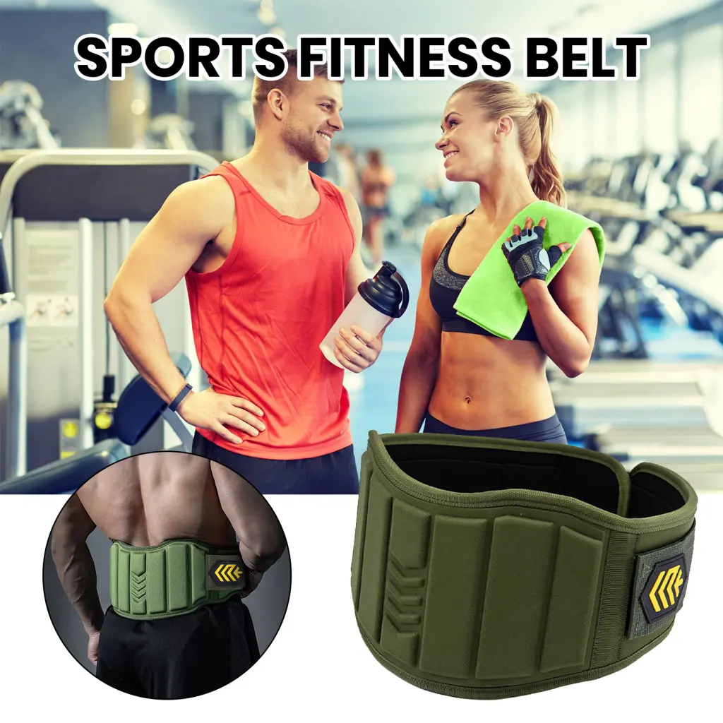 NF- Wide Webbing Fitness Belt Weightlifting Waist Protection Belt Premium Sports Waist Support Belt for Weight Lifting and Fitness Training Wide for Maximum for Athletes