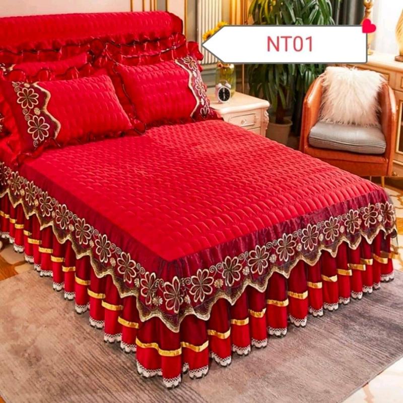 Sét 1  ga + 2 vỏ gối nỉ nhung trần bông