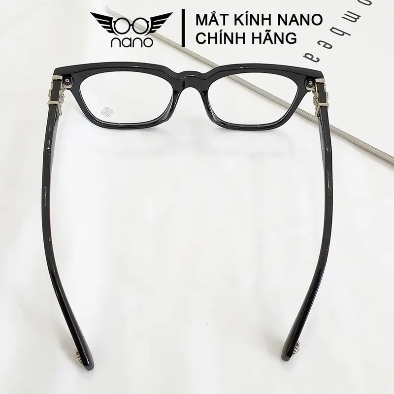 Gọng kính cận nam nữ dáng vuông,dùng lắp mắt cận hoặc 0 độ N2273 Chrome Hearts Mắt Kính Kính Mắt Tròng Kính kính  đổimàu 5