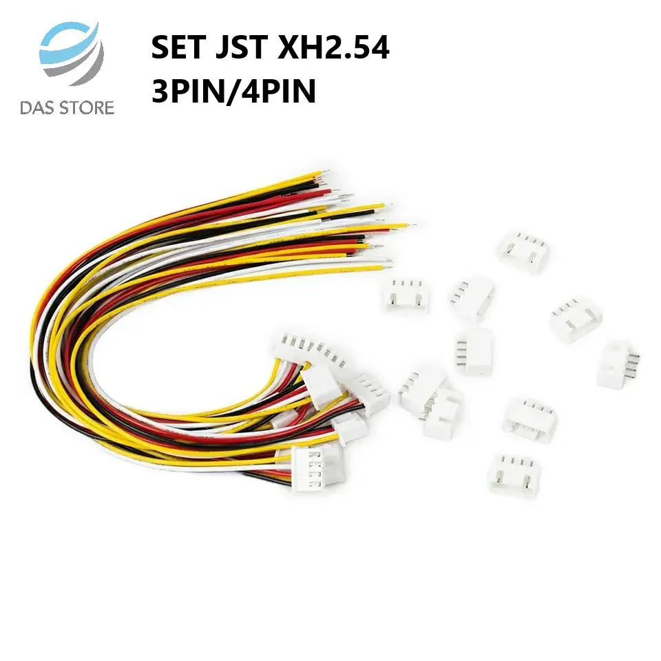 CONNECTOR XH2.54 3P 4P PIN FEMALE 20CM SET CABLE JST 2.54MM SOCKET CONNECTOR