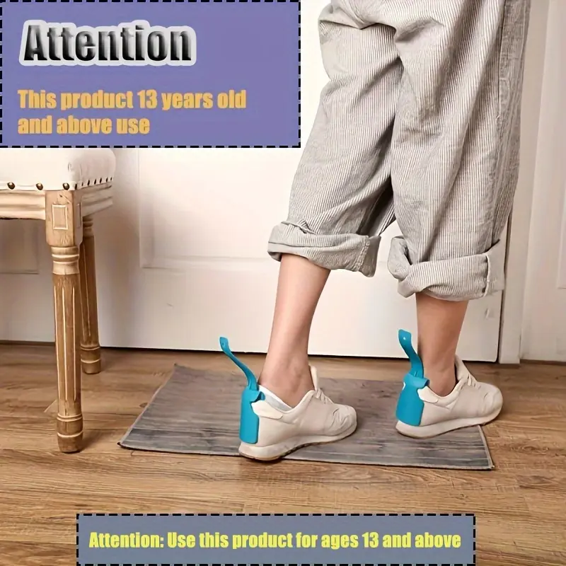 1/2 Portable Shoe Helper - Short Handle Shoe Horn - Shoe Lifting Helper, Easy to Wear and Take Off, Suitable for Men and Women Plastic Shoe Horn Footwear Comfort 5