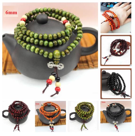 Vòng tay may mắn - Vòng phong thủy tự nhiên 108 hạt gỗ 2