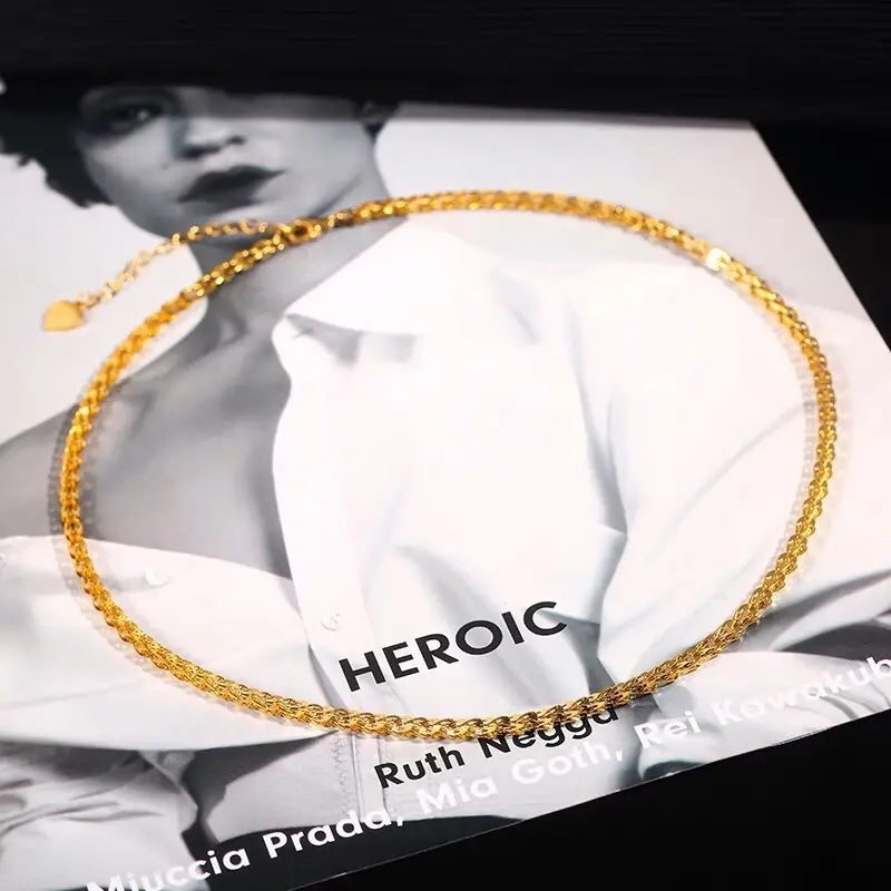 Kalung Titanium Wanita Rantai Kembang K667 4