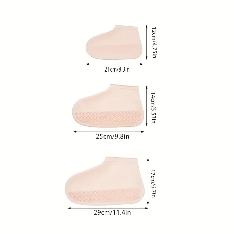 Bọc giày ngoài trời, chất liệu silicon, thích hợp cho giày cao su, có thể tái sử dụng, chống bụi, chống thấm nước, dày, không trơn trượt, chống mài mòn, thích hợp để đi xe đạp, bọc chân 1
